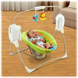 FISHER PRICE RAINFOREST FRIENDS SPACESAVER CRADLE ‘N SWING (BFH05)