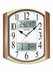 RHYTHM CFG708-NR Ρολόι με θερμόμετρο, υγρόμετρο, ημερολόγιο