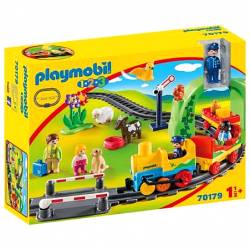 Playmobil Σετ Τρένου 1.2.3 με ζωάκια και επιβάτες (70179)