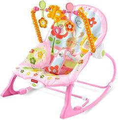 FISHER PRICE - INFANT -TO- TODDLER PORTABLE ROCKER PINK (Y8184)